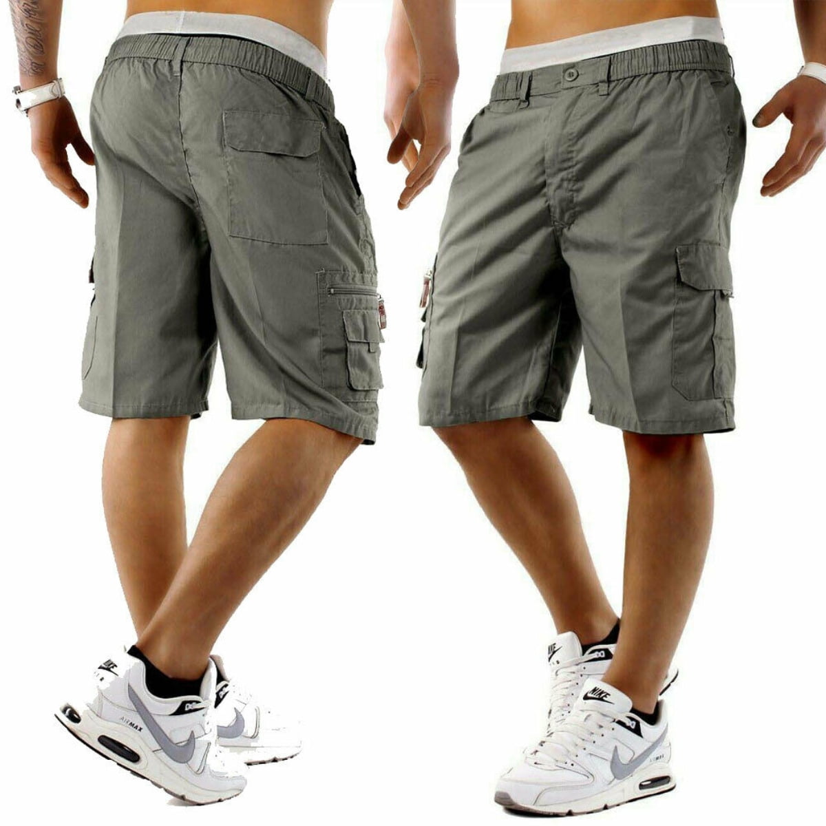 New Mens Summer Shorts Cotton Casual Half Pant Stretch Slim Fit Shorts ...