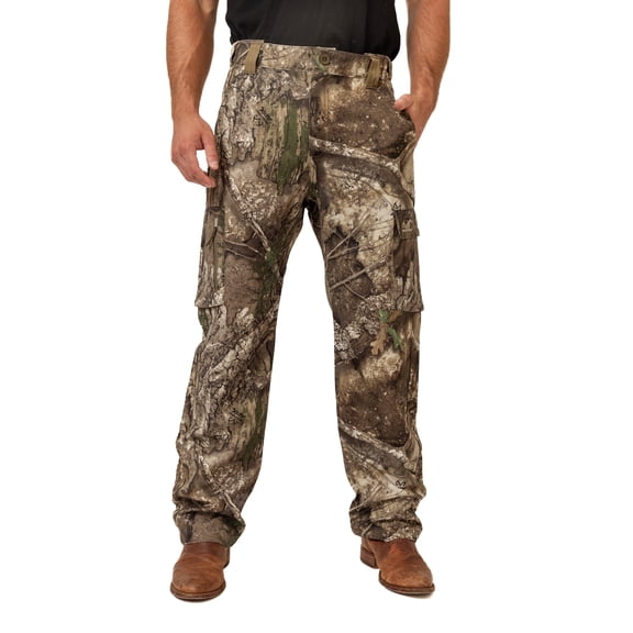 Realtree Men's All-Season Hunting Cargo Pants APX Camo, Stretch Fabric, 6 Pockets, Sizes S5XL