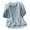 Blue, variant on Women's Linen Cotton Shirt, Short Sleeve Button Down Collared Blouse, Loose Fit Oversized Top, Casual Summer Shirt, Boho Chic Tunic, Retro Vintage Inspired Blouse-Blue