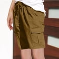 thumbnail image 4 of Inleife Fashion Womens Drawstring Shorts Casual Solid Elastic Waist Pocket Loose Shorts Pants, 4 of 6