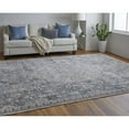 thumbnail image 3 of 5' X 7' Blue And Ivory Floral Power Loom Stain Resistant Area Rug, 3 of 10