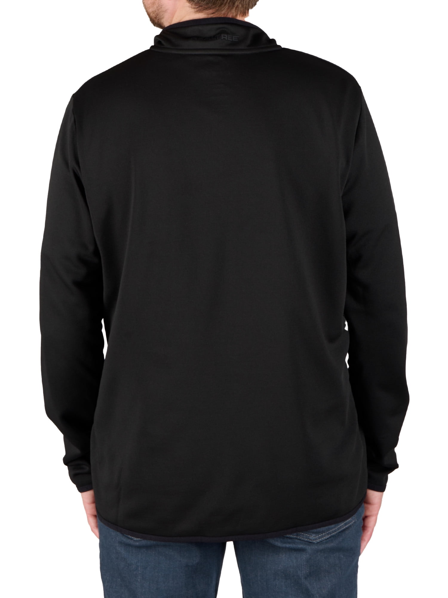 Realtree Men's Fleece Quarter Zip Pullover Sweatshirt in Black, Sizes S-2XL