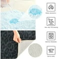 thumbnail image 5 of Dreamtimes Leopard Black Bath Mat Set Soft High Absorbent Non Slip Rectangular Bath Rug+U-Shaped Toilet Mat, Non-Slip Bath Carpet Bath Mats for Bathroom 23.6"x15.7"+17.3"x13.4", 5 of 5