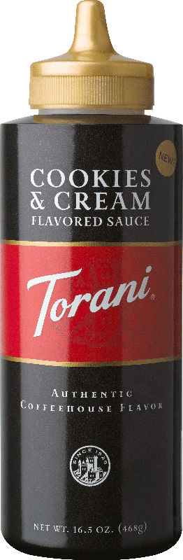 Torani Puremade Cookies and Cream Sauce, 16.5 oz