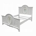 thumbnail image 6 of Auri Full Size Bed, Floral Motifs Arched Headboard, Classic White Wood, 6 of 7