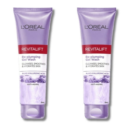 Loreal Paris Revitalift Filler Hyaluronic Acid Cleanser 2 Pack