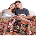 thumbnail image 2 of Football Blanket 60" x 50" Football Lovers Gifts for Men Women Football Style Throw Blanket Red Team Color Team for Sofa Bed Couch, 2 of 6