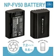 thumbnail image 2 of BM Premium 2 Pack of NP-FV50A High Capacity Batteries for Sony Handycam Camcorders, 2 of 4
