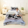 thumbnail image 4 of Catabedysis Rustic Camping Twin Comforter Sets,Country Farmhouse Lodge Bedding Set For Boys,Multicolor,Light Gray Reversible,2-Piece,1 Comforter and 1 Pillowcase, 4 of 7