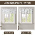 thumbnail image 2 of Semi Sheer Kitchen Curtain Valances, Brambleberry Pattern Light Filtering Drapes for Living Room, 1 Panel Decorative Solid Window Treatment for Nursery, 52 x 18 Inches, 2 of 6