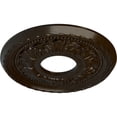 thumbnail image 3 of Ekena Millwork 11 3/8"OD x 3 5/8"ID x 7/8"P Palmetto Ceiling Medallion (Fits Canopies up to 4 1/2"), Hand-Painted Bronze, 3 of 7