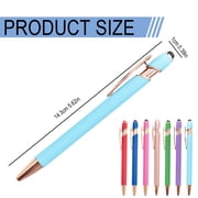 LKXGBMY Ballpoint Pen 2-in-1 Stylus Retractable Ballpoint Pen with Stylus tip, Metal Stylus Pen for Touch Screens, 1.0 mm Black Ink, 1 Pack Pink