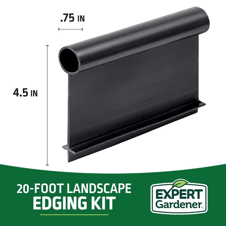 Expert Gardener 20 ft Black Plastic Garden Border Edging Kit photo 3