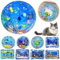 thumbnail image 2 of Cat Playing Water Mat Sensory Water Play Mat For Cat Pvc Ocean Fish Crawling Induction Cat Playing Water Mat Interactive Cat Toy G, 2 of 6
