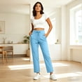 thumbnail image 6 of Women's Loose Straight Yoga Pants With Drawstring Waist For Sporty Casual Wear, 6 of 9