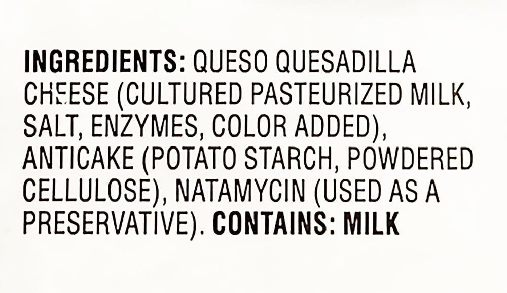 La Morenita Queso Quesadilla, Chihuahua-Style Melting Cheese, 16 oz, Resealable Plastic Bag, Refrigerated