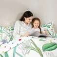 thumbnail image 5 of Manfei Chic Tulip Floral Full Size Comforter Sets,Romantic Flower Bedding Comforter Set,Purple White Green Bedding Sets For Girl Teens,Ultra Soft Home Decor Reversible,3pcs, 5 of 8