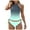 Mint Green, variant on TTUHYWXI Women's Tankini Sets Two Piece Swimsuit High Neck Halter Mid Rise Adjustable Drawstrings (Red, XXL)