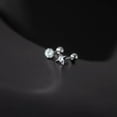 thumbnail image 6 of K-KED Gold plated 925 Sterling Silver Crystal Round/Star Stud Earrings Screw Backs-Gold, 6 of 6