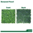 thumbnail image 3 of Grass Wall Panel 20'x20', 12Packs Artificial Greenery Wall Backdrop Faux Fence Privacy Screen Fake Hedge Topiary Boxwood Décor for Indoor Outdoor, Dark Green, 3 of 8