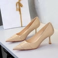 thumbnail image 2 of Women Pointed Toe Stiletto Sexy Pumps 6.5CM Patent Leather Wedding Evening Party, 2 of 6