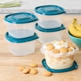 thumbnail image 3 of Mainstays Semi Durable Square 5.2cup Plastic Food Storage Container 5 Pack, Made for Family Meals for Easy Serving and Storing, 3 of 6