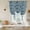 DarkBlue, variant on Black Spring Floral Tie Up Curtains 45 Inches Long, Kitchen Window Curtains Over Sink, Farmhouse Flowers Elegant Pastoral Small Window Curtains Shade Balloon Curtains Valances for Bedroom 34"x45"