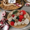thumbnail image 6 of Christmas Decorative Balls for Bowls,Red Bowl Fillers Vase Filler Wicker Rattan Balls Decorative for Home Decor,Winter Holiday Orbs Spheres Woven Spherical Farmhouse Decor Props(Large), 6 of 11