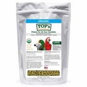TOP's Parrot Food Pellets for Small, Medium & Large Hookbills, USDA Organic Certified, Non-GMO, Corn, Soy & Peanut Free Bird Food, 10 lb