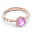 thumbnail image 3 of 2.00 Ct Latest Round Shape Pink Sapphire Gemstone Solitaire Ring for Birthday Gift Solid 14K Rose Gold Size 6.5 by Diamond-Capitals, 3 of 8