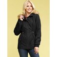 thumbnail image 4 of Made by Johnny Women's Inner Fur Lined Military Anorak Parka Jacket with Detachable Hoodie S BLACK, 4 of 6
