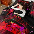 thumbnail image 4 of Castle Fairy Teens Red Gamepads Bedding Comforter Set,Abstract Graffiti Queen Bedding Sets, 4 of 8