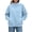 Light Blue, variant on Pullover Sweatshirts for Women's High Neck Oversized Sport Hoodless Long Sleeve Tops Stand Collar Fall Tunic Blouses