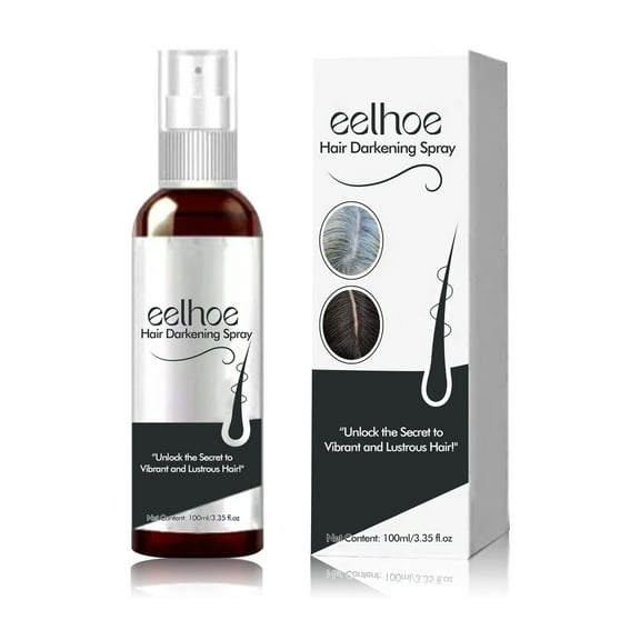 Black Hair Dye Spray: Natural Black Hair Covering White Hair, Smooth, Shiny, Moisturizing, Thickening and Hair Care Spray
