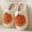 Pumpkin-White, variant on BERANMEY Cute Halloween Slippers for Women Perfect Soft Plush Comfy Warm Slip-On Halloween Pumpkin Slippers fo Women Indoor Fluffy House Slippers for Women and Men Non-slip Fuzzy Flat Slides