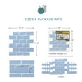 thumbnail image 5 of Art3d Peel and Stick Backsplash Tile 12"x12 Subway 3D Wall Sticker Wallpaper   Kitchen Bathroom Self Adhesive Removable Stick in Blue (10-Pack), 5 of 9