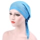 thumbnail image 2 of Turbante Elástico Perfecl Musulmán Mujer Imitación Pérdida de Cabello Azul, 2 of 5