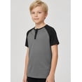 thumbnail image 6 of PureChapter Boys T Shirts Short Sleeve Henley Shirts Color Block Casual Summer Tee 3-Pack Size 9-10, 6 of 9