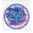 thumbnail image 3 of Ambesonne Wording Shower Curtain, Brushstroke, 69"Wx70"L, Blue Purple, 3 of 3