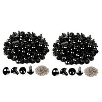 2025 New! 200PCS Plastic Safety Crochet Eyes Bulk with Washers for Crafts (0.24Inch/6mm)