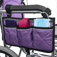 thumbnail image 4 of KAIYANG Bolsa de almacenamiento para silla de ruedas, bolsa para apoyabrazos de silla de ruedas, bolsa de tela no tejida para silla de ruedas (púrpura) Púrpura, 4 of 5