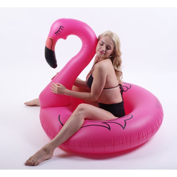 4 Feet giant Flamingo Pool tube, fun for summer activities, pool party lounge