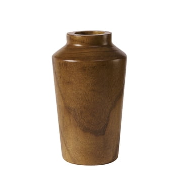 Better Homes & Gardens Natural 10" Paulownia Wood Angular Tall Vase
