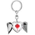 thumbnail image 1 of Porte-clés Motif Traditionnel Chinois Rouge Cœur Aile d'Ange, 1 of 3