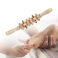 thumbnail image 6 of Wooden Massage Roller Wood Manual Massage Tool for Thigh Abdomen Back 6 Wheels, 6 of 9