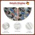 thumbnail image 3 of Gaeub Video Game Print Christmas Tree Skirt,Christmas Decorations,Round Xmas Skirt for Christmas Indoor Decorations Xmas Winter Holiday Party Supplies-48", 3 of 6