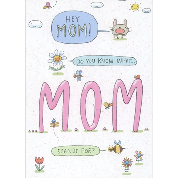 RSVP Hey Mom, Do You Know What Mom Stands For Mother's Day Card for Mom