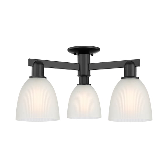 Innovations Lighting 716-3F-BK-G381 Castile 3 Light 24" Wide Semi-Flush Ceiling Fixture -