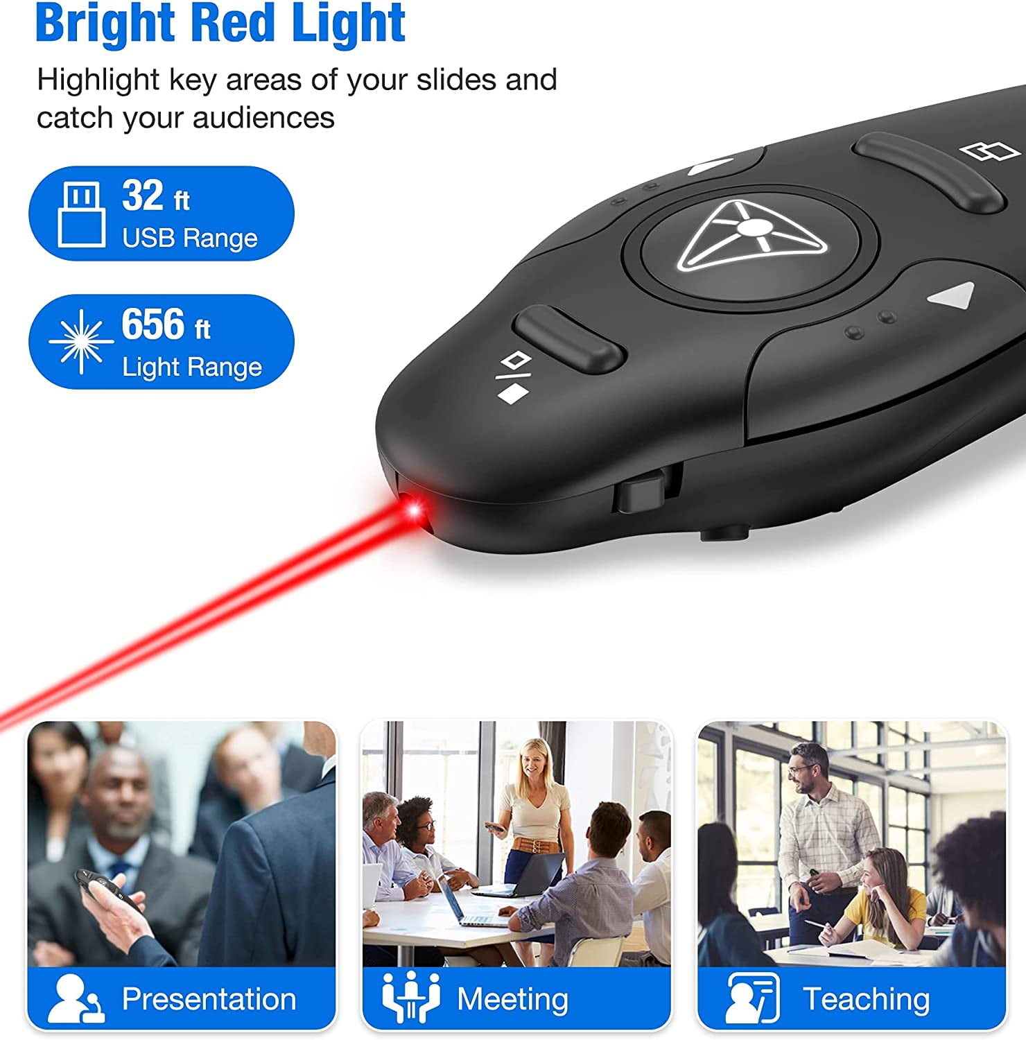 USB Presentation Pointer Wireless With Red Laser Pointer - USB Remote ...