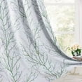 thumbnail image 6 of NICETOWN Green/Grey Branch Twist Art Abstract Print Curtains, Rustic Silver Grommet Half-Blackout Window Treatment Thermal Insulated Covering for Flat/Apartment, 52" Wide by 84" Long, Set of 2, 6 of 8